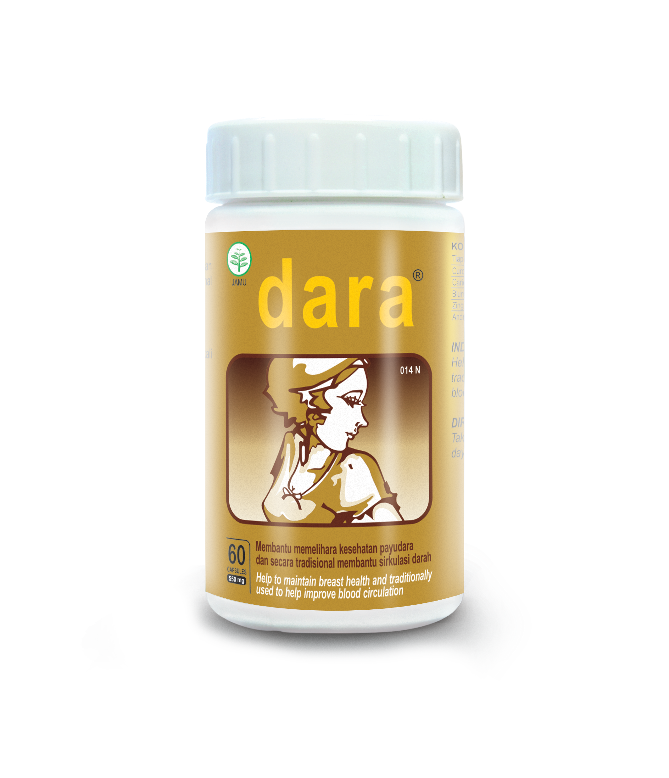 DARA 60 KPS 2025 Botol Dara Borobudur herbal 60 kapsul untuk kesehatan payudara